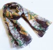 Chain and floral printed polyester scarves