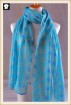 Chains polyester scarf with blue base color