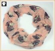 Cool infinity scarf with skull and red roses