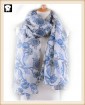 Floral polyester scarf bespoke with your customs