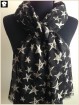 Stars prints polyester scarf, china scarf factory