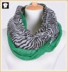 Zebra-stripes polyester infinity scarves