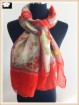 map printed polyester scarf