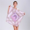 China scarf factory sublimation printed silky poly scarf bandana