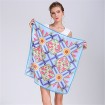 Handkerchief factory custom printed polyester silk scarf for women