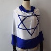 New silk scarf factory sublimation printed Israel flag scarf