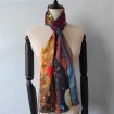 Scarf supplier china custom made designs printed poly new silk scarf