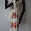 Silk scarf factory custom floral printed scarf