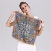 Square size digital printed custom silk habotai scarf bandanna