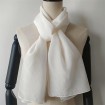 White silk crepe de chine 10 mm scarves wholesale from silk scarf manufacturer