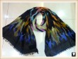 Abstract leopard viscose scarf