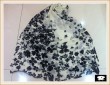 Black flower viscose scarf, more color options