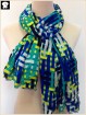 Fluorescent checks viscose scarf, scarf factory