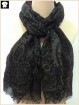 French grey paisley viscose scarf, scarf factory