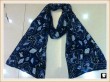 Navy blue viscose scarf, china scarf supplier