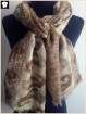 Paisley viscose scarf with silver lurex