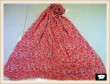 Pink floral viscose scarf