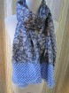Scarf factory, blue florals patterns ladies scarf