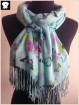 Scarf factory, colored butterfly patterns scarf