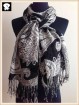 White paisley viscose scarf